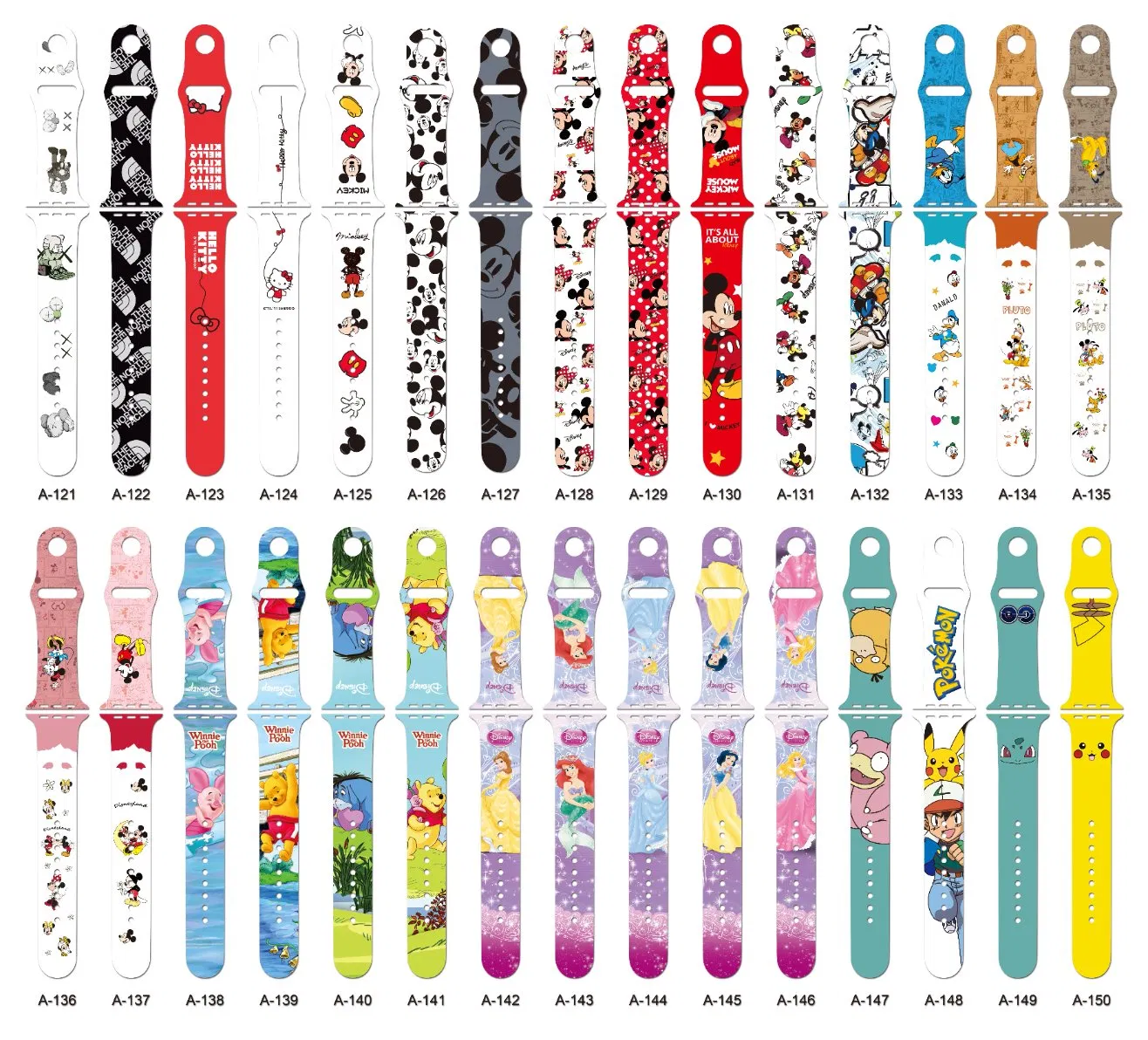 Customize Multi Pattern Silicone Watch Strap for Apple Watch Ultra iWatch 38mm 40mm 42mm 45mm 49mm