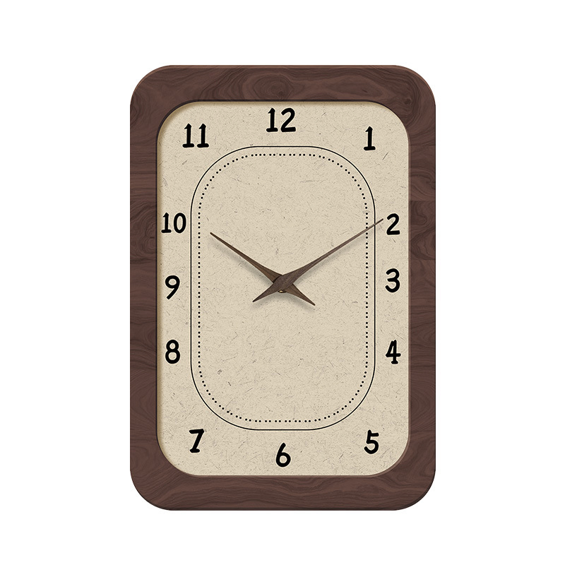 Modern Metal Wall Clock Copper Trimmed Minimalist Living Space Wall Clock