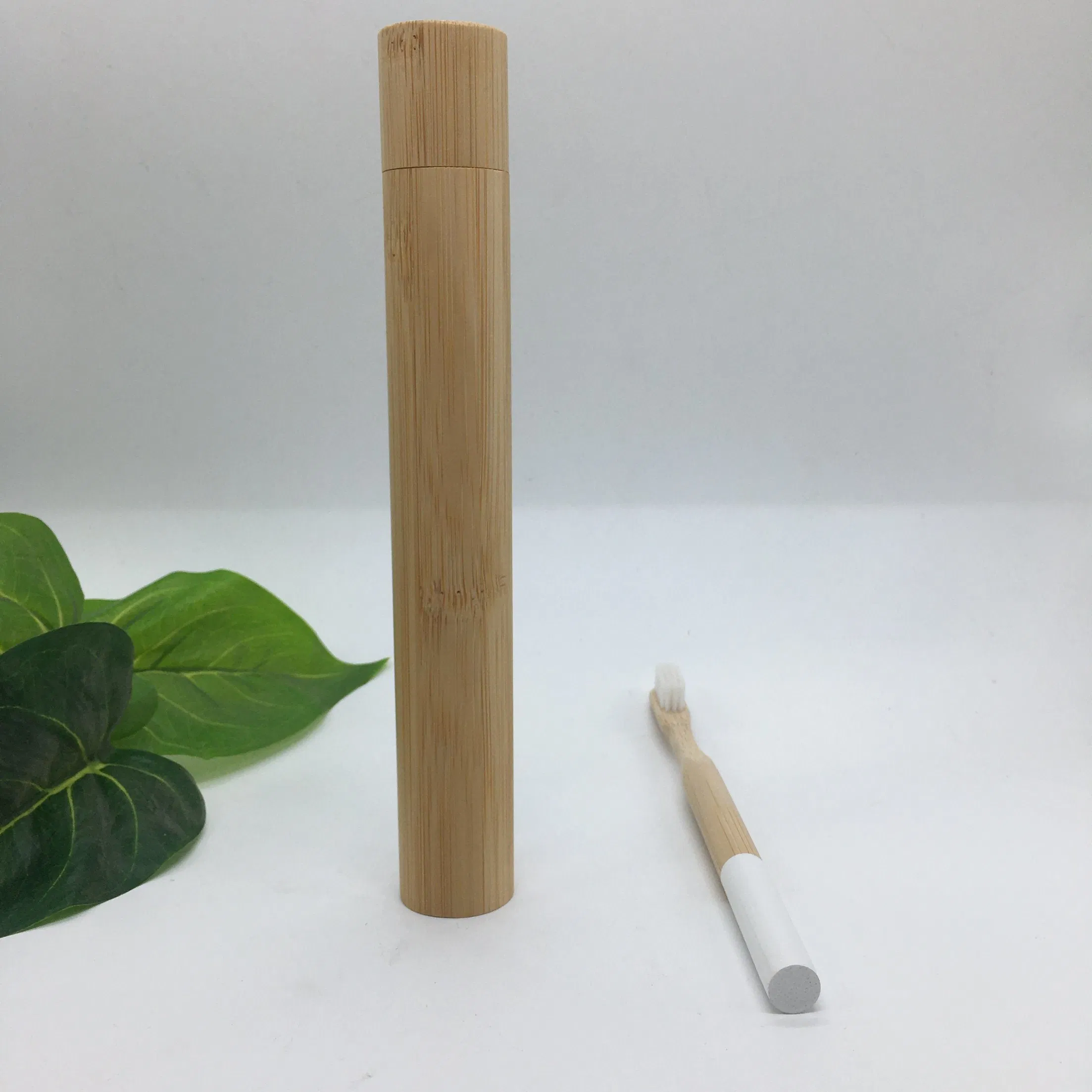Portable Bamboo Toothbrush Storage Tube - Travel Set