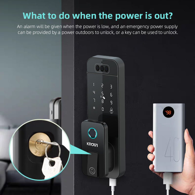 Customized Palm Print Design Waterproof Smart Locks Bullhead Lock Fingerprint Access Aluminum Alloy Key for Wood for Apartment