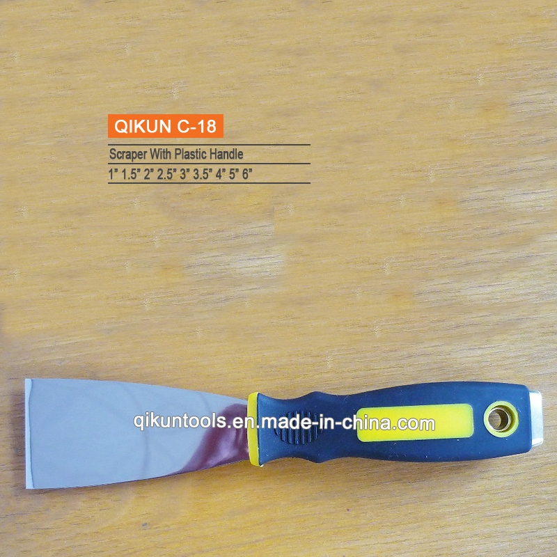 C-15 Construction Decoration Paint Hardware Hand Tools Plastic Handle Mirror Polished Steel Scraper