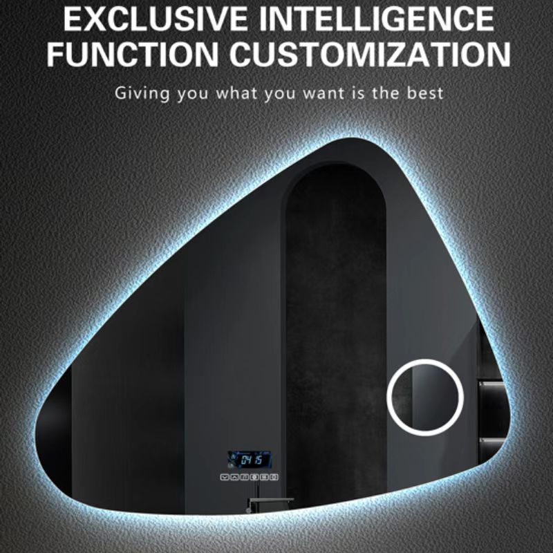 Hotel or Home Wall Mounted Backlit Intelligent Aluminum LED Bathroom Mirror with Defogging Bluetooth Music Smart Mirror