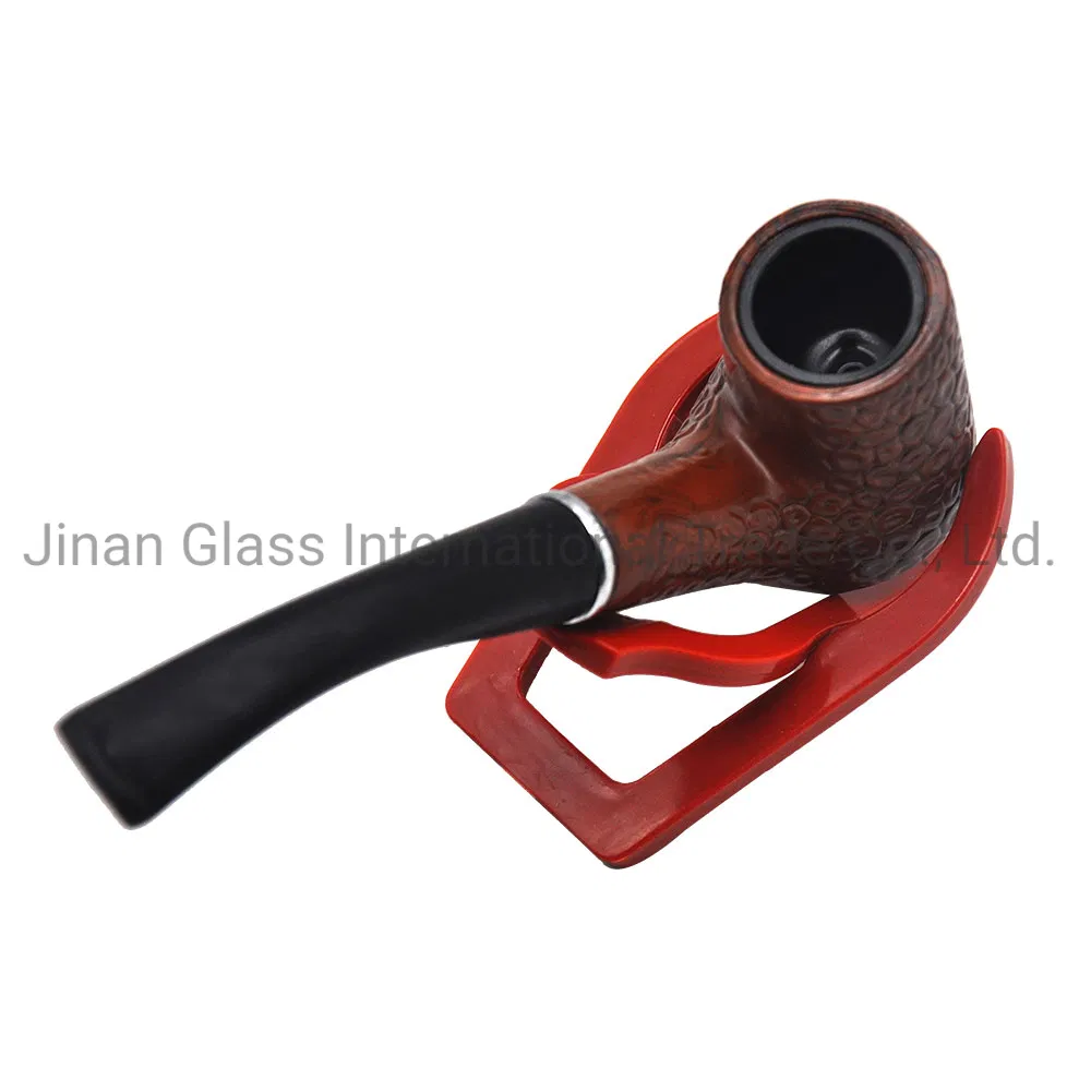Classic Carved Wooden Smoking Pipe Tobacco Accessory Traditional Style Natural Handmade Cigar Pipe Curved Smoke Tools