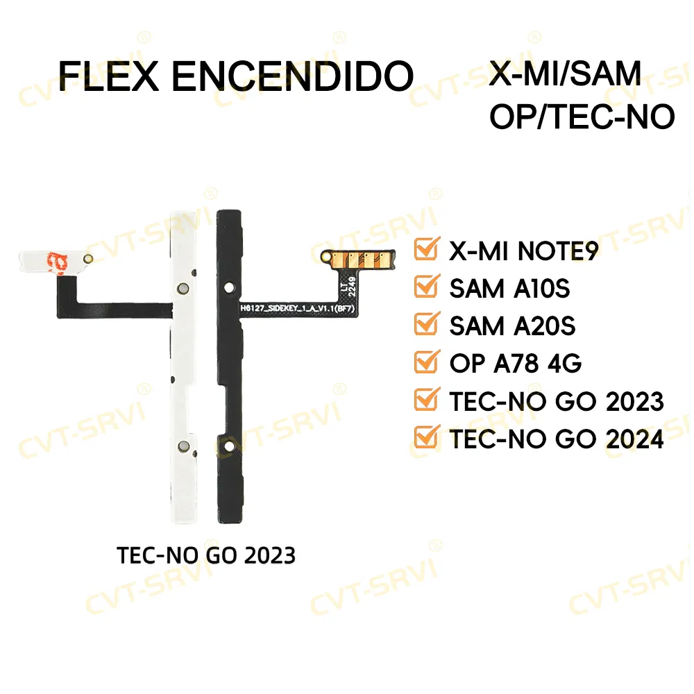 Шлейф кнопок питания и громкости Tecno Go 2023/2024