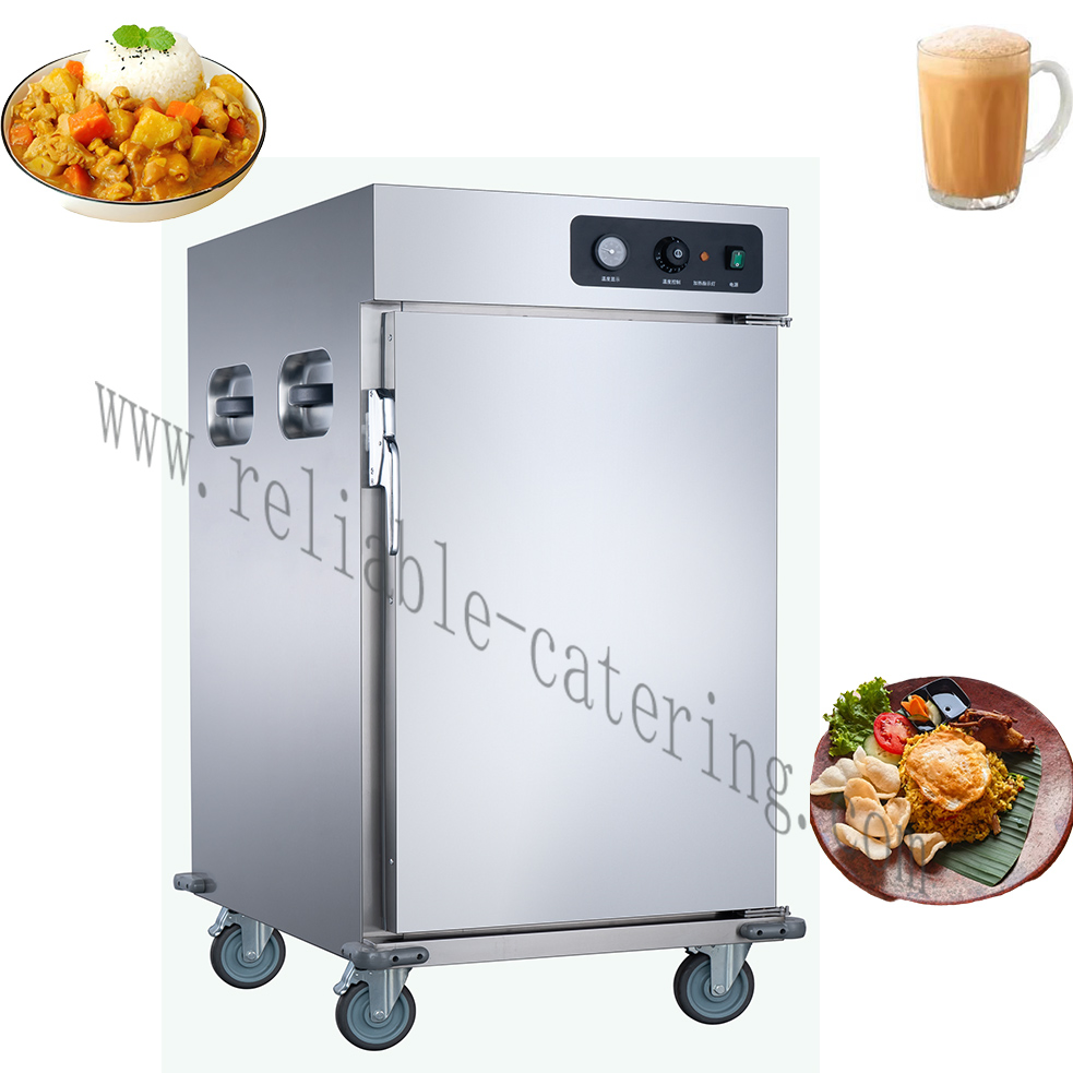 5-Shelf Mobile Food Warmer Cart – Stainless Steel Commercial/Hospital Warming Cabinet with Wheels for Kitchen & Catering