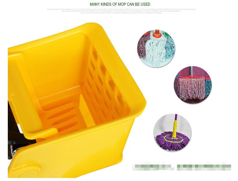 Housekeeping Plastic 32L Wringer Single Bucket Mop Cleaning Trolley