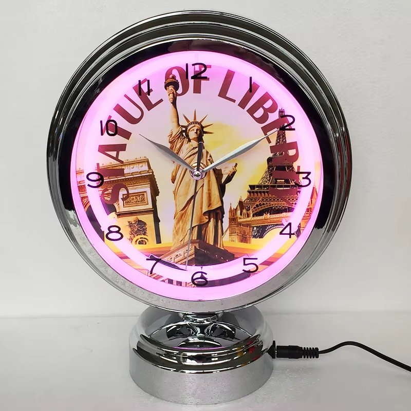 11 Inch Single Tube Neon Light Wall Clock