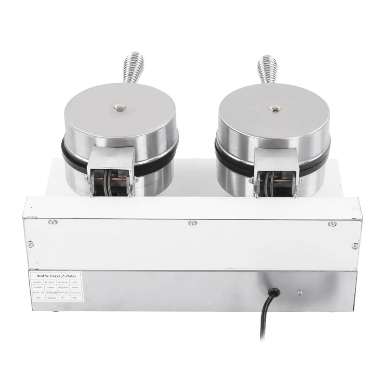 Commercial Waffle Maker Double Heads Waffle Machine Non-Stick Round Waffle Maker Professional Crispy Machine