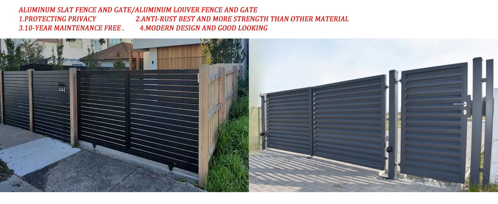 Factory Automatic Sliding Gate Design Metal Entrance Garden Gate Steel Driveway Gate