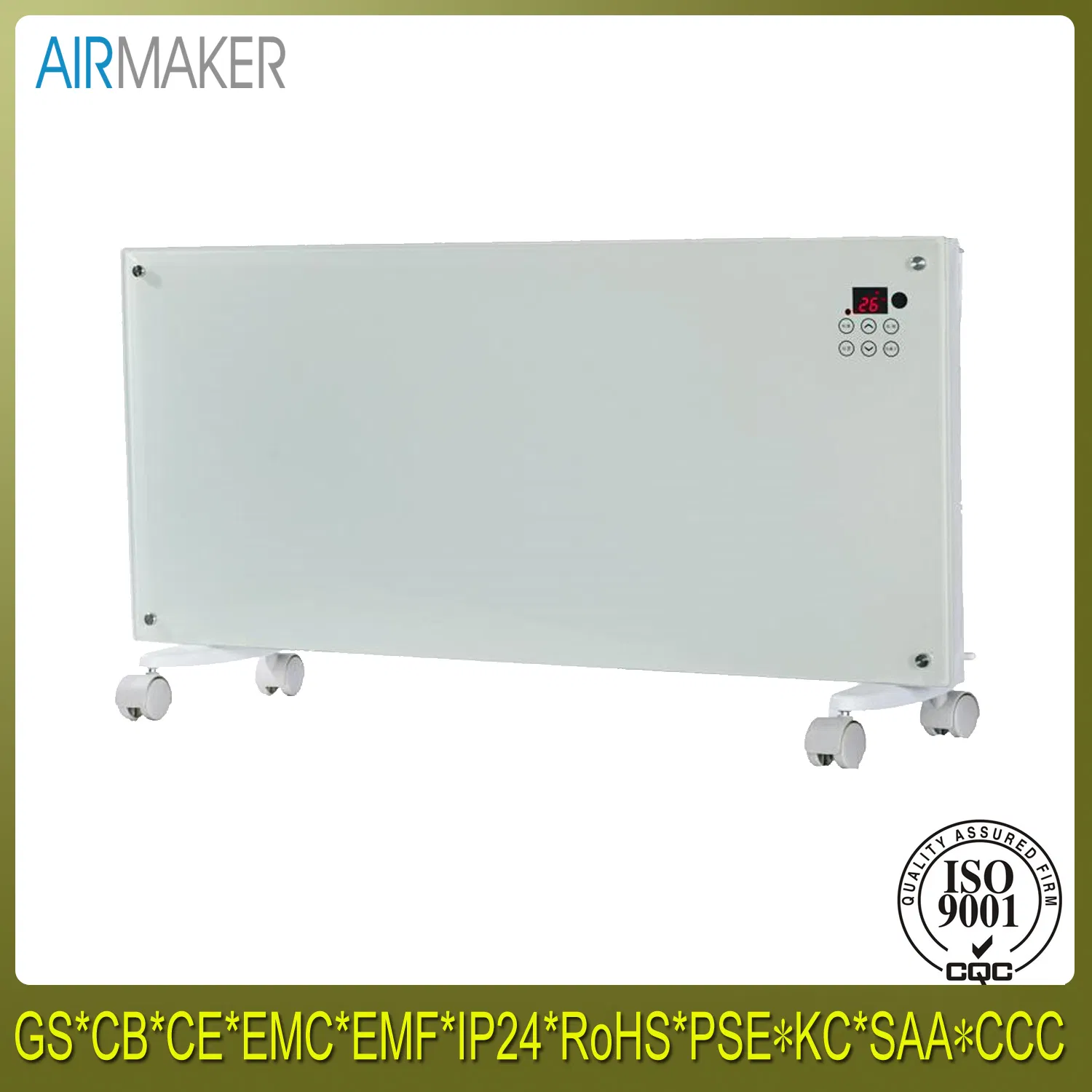 Tempering Glass Panel Indoor Natural Gas Heater