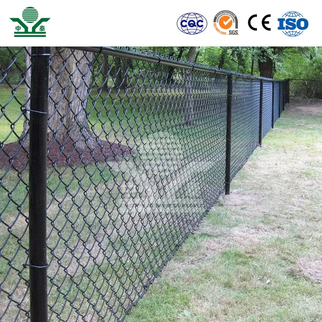 Zhongtai Vinyl Chain Link Fence China Manufacturing Standard Stadium Chain Link Fence 60mm X 60mm 5 FT Tall Stadium Chain Link Fence