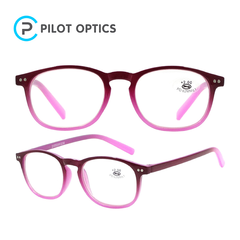 Pilot Optics 2023 Newest 15 Blue Blocking Fashion Design Round Reading Glasses
