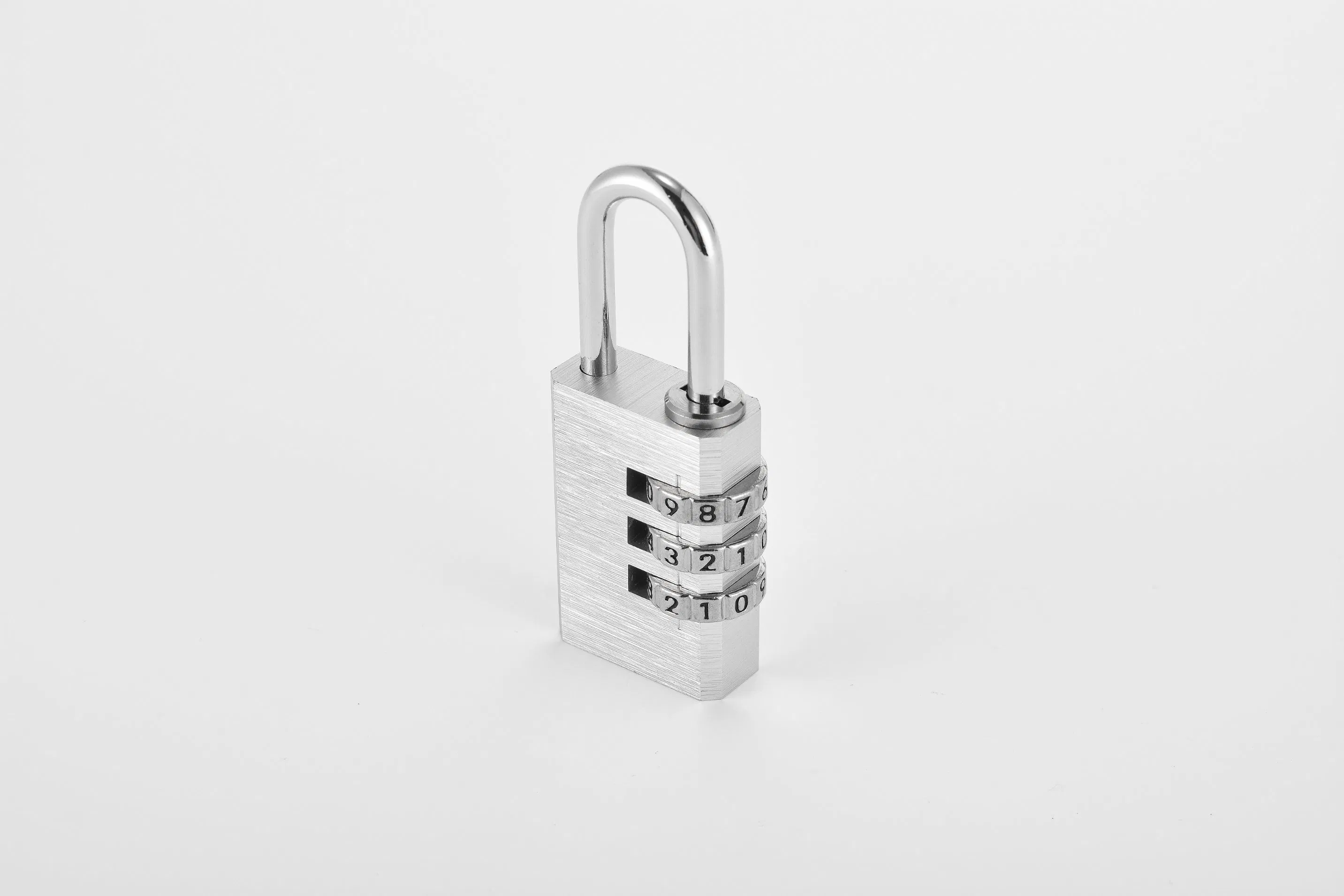 Silver Aluminium Alloy Combination Padlock 3 Digit Code Lock Safety Padlock