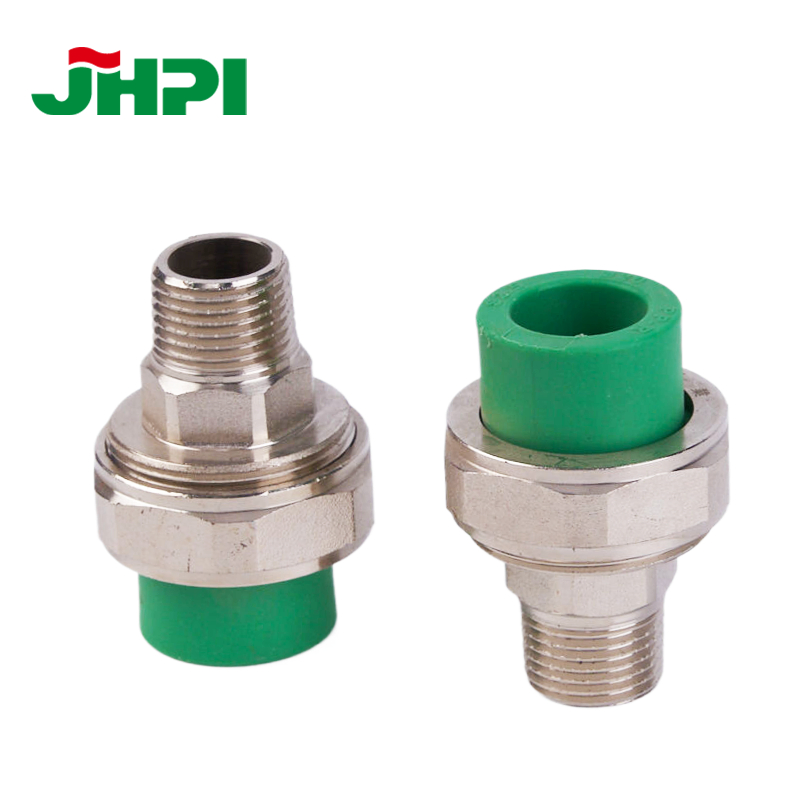 Custom Green 20mm-75mm PPR Copper Water Pipe Fittings Union for Water Pipes