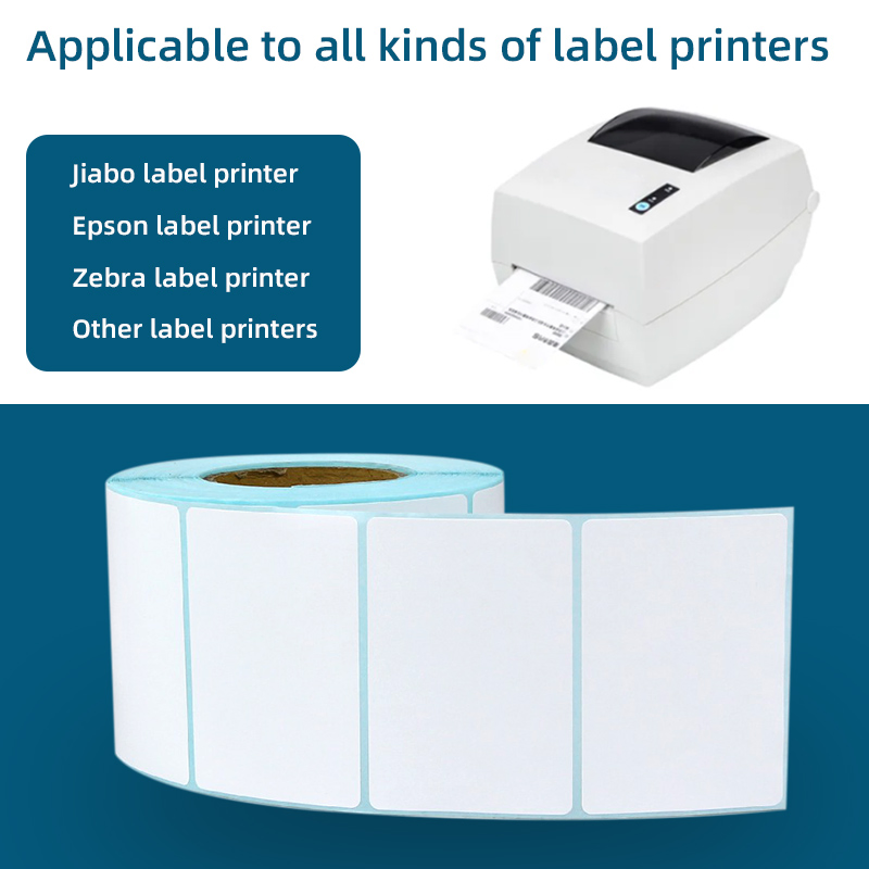 Direct Thermal Self Adhesive Barcode Print Label for Box Package & Blank Sticker Paper Roll