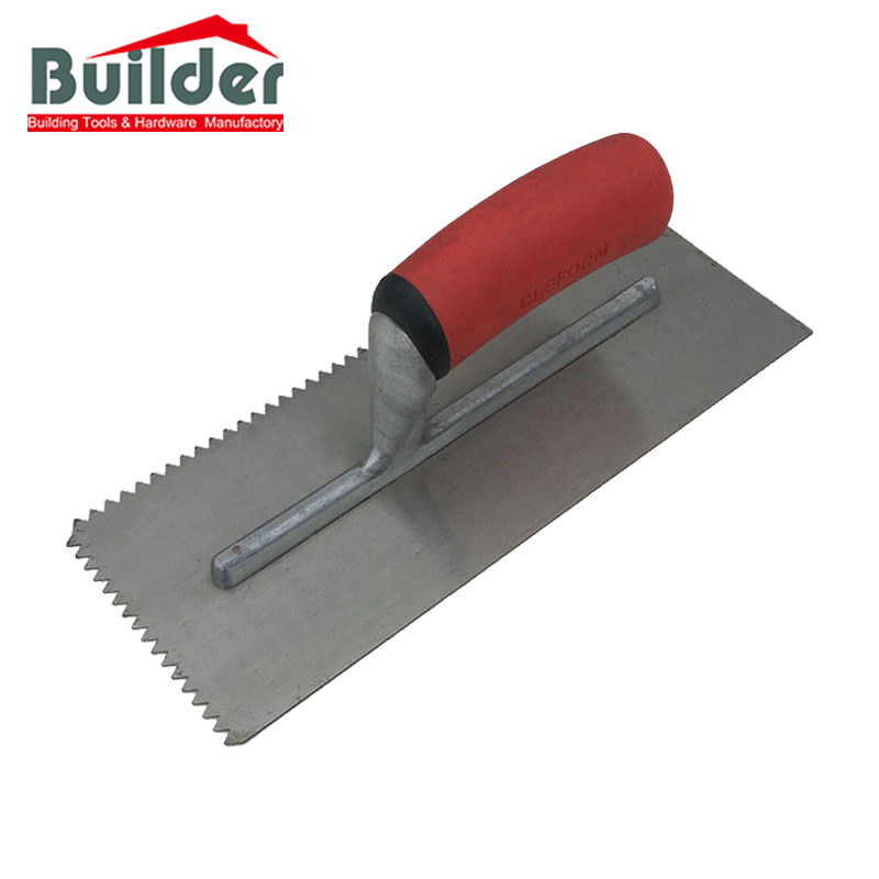 Tile Plastering Trowel Carbon Steel V-Shape Notched Trowel
