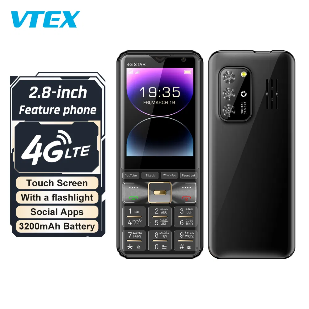 Кнопочный телефон 2.8" 4G LTE с WhatsApp, Wi-Fi и сенсорным экраном
