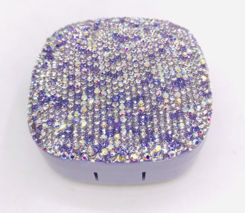 Diamond-Set Contact Lens Case Lens Container