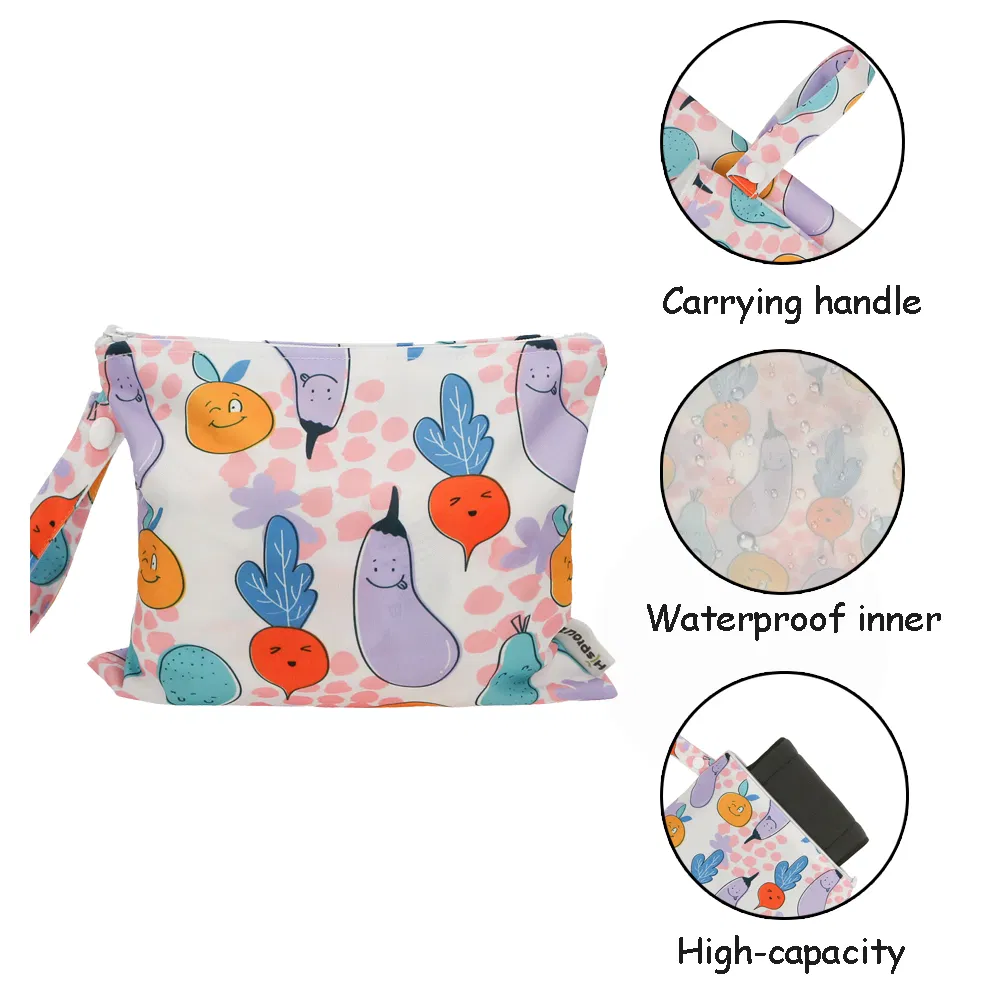 Waterproof Reusable Zippered Wet Dry Bag for Baby Cloth Diaper