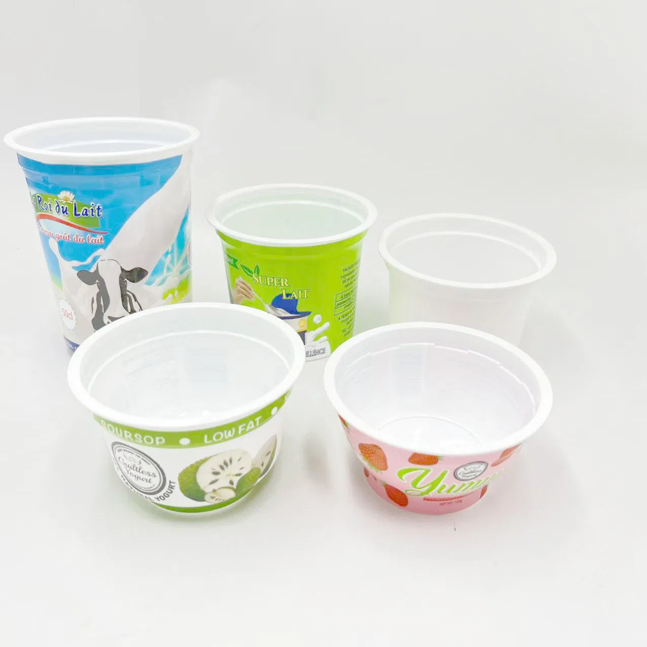 Чашки для йогурта PP с печатью, 95-500г