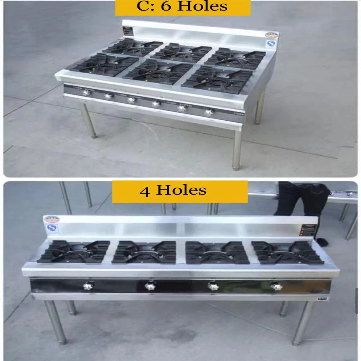 High Quality Cooking Appliance Best Commercial Popular Chefs 6 Burner Stainless Steel Gas Stove Top