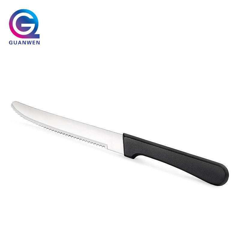 22cm Stainless Steel Steak knives with Black Polypropylene Handle