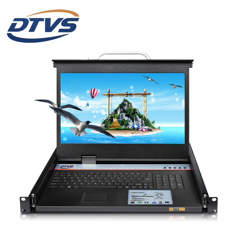 KVM-коммутатор 8xVGA на 1 монитор, 17" LCD, 1080P