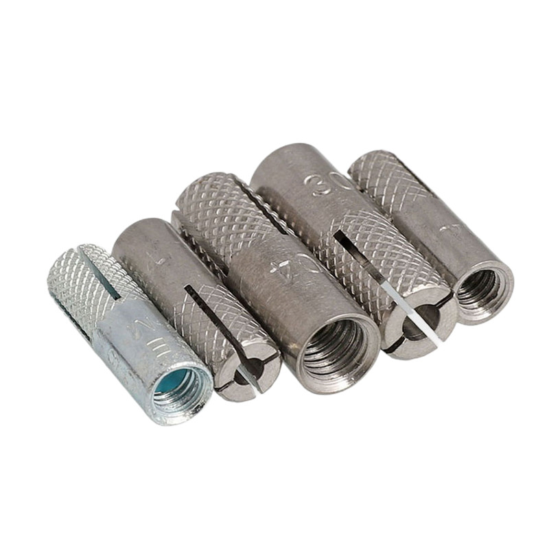 12X16 Stainless Steel 304 Sleeve Anchor Bolts Flange Knurled Lipped Drop in Anchor