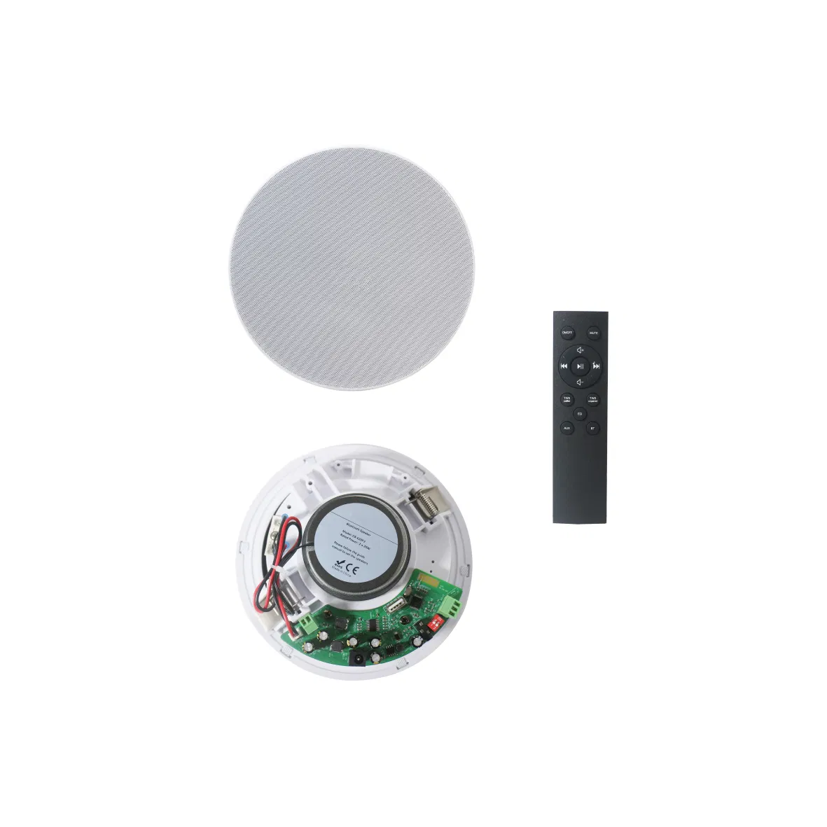 20wx2 6 Inch Active Rimless Bluetooth Full Range Wall Mount Ceiling Speaker with Remote Control for Smart Home and Hotel Audio