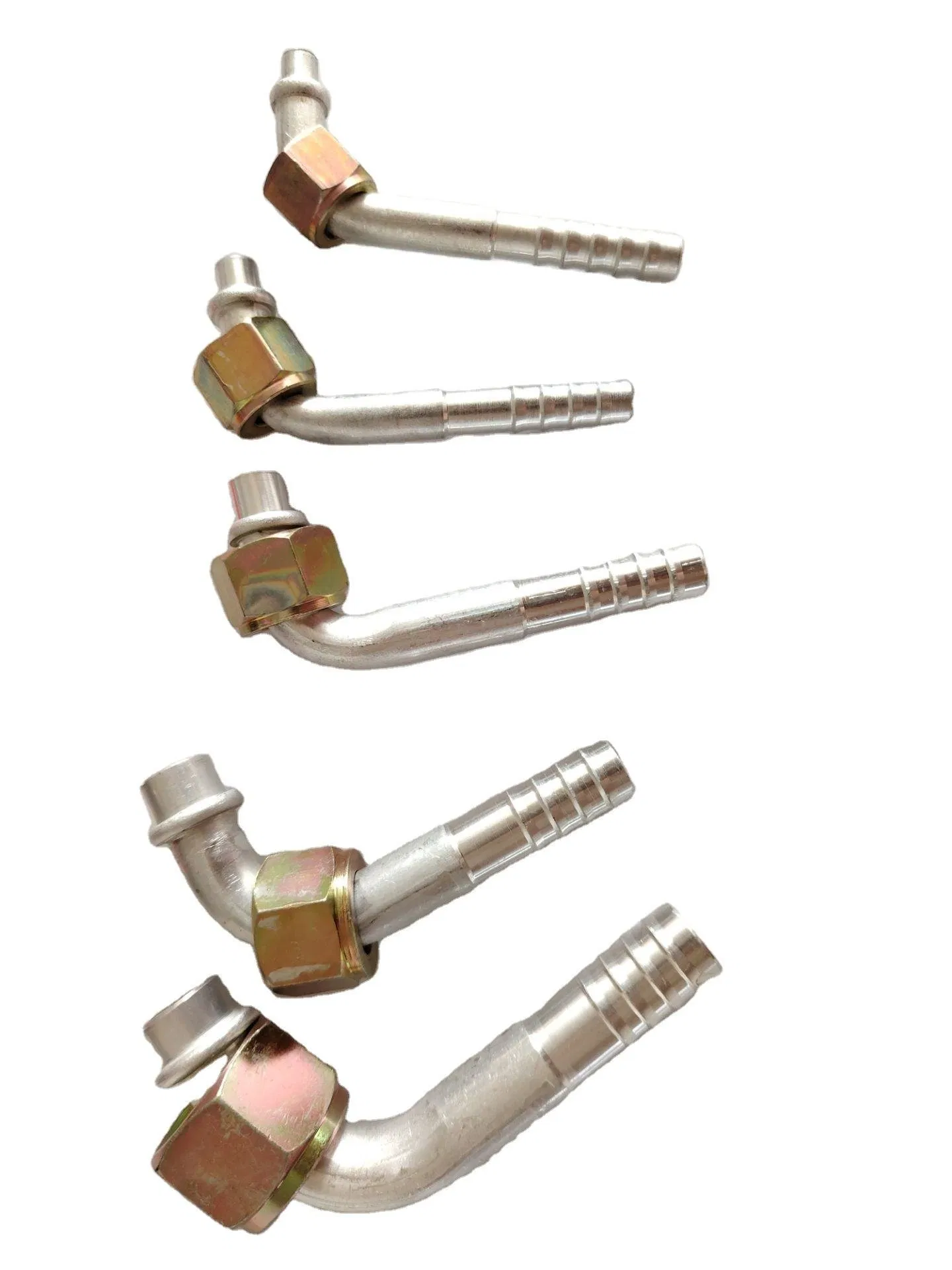 Алюминиевый сквозной фитинг 5/8" с резьбой #10 и штуцером под шланг