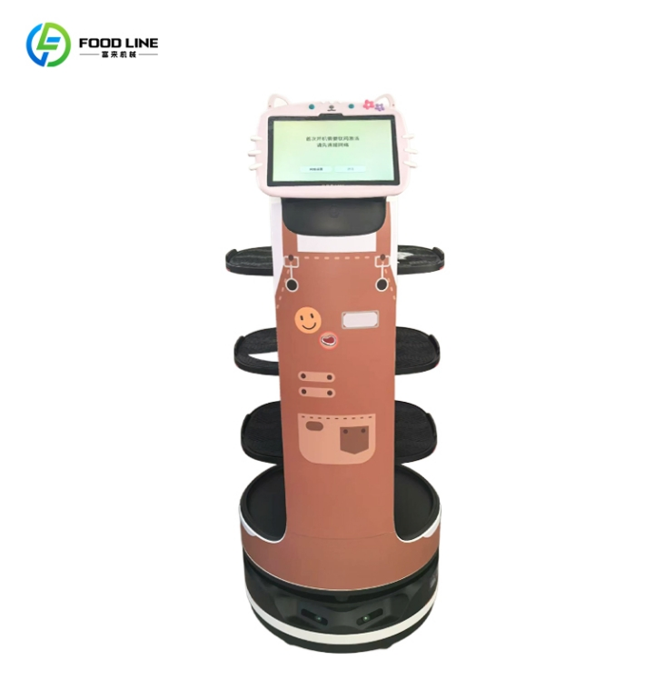 Multi-Layer Tray Smart Navigation Restaurant Food Delivery Robot
