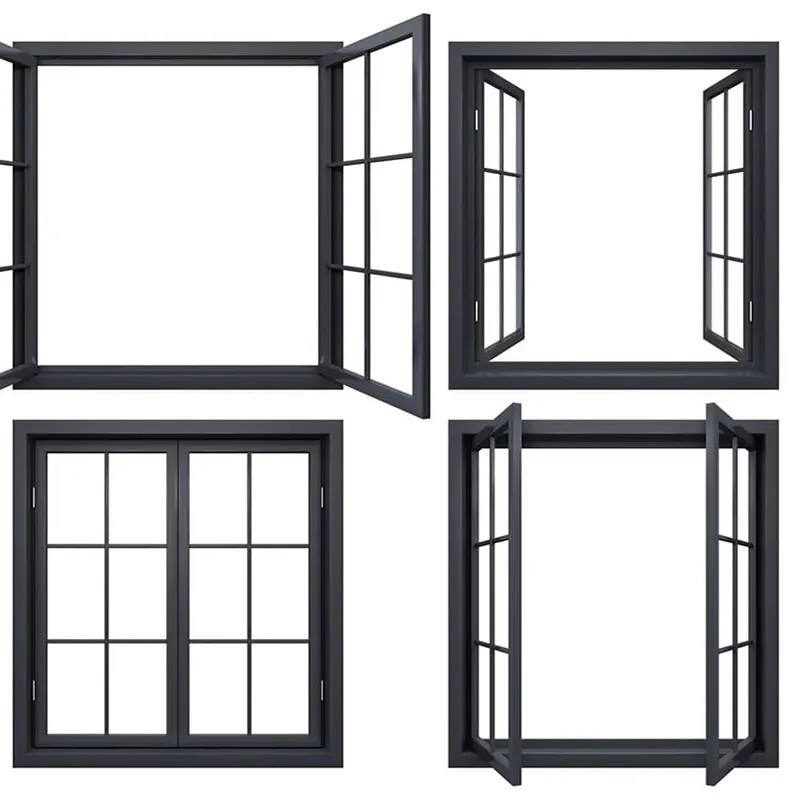 Cbmmart Nfrc Standard Aluminum Powder Coated Profiles Casement Push Window with Grill