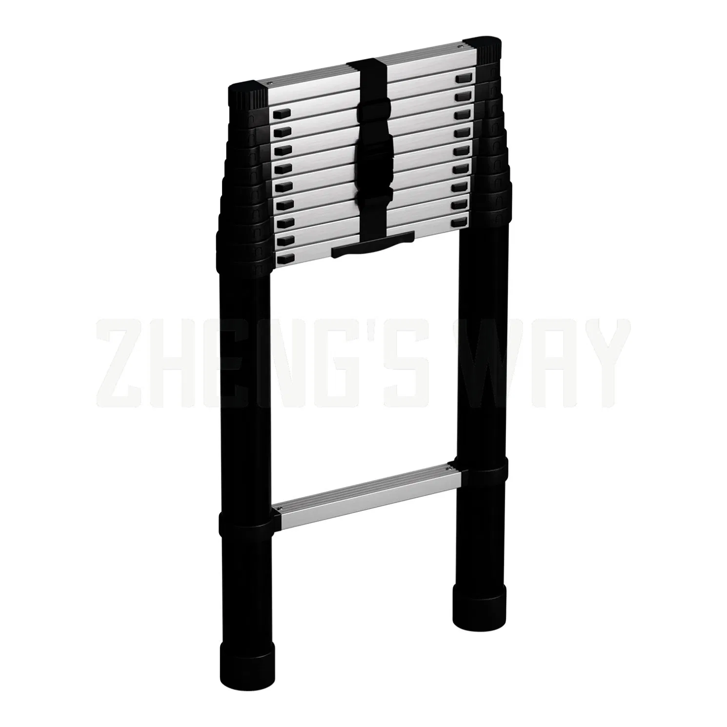 3.2m Steel Safety Folding Telescopic Ladder Industrial Design En131-6 Certified Outdoor Indoor Use Household Ladder