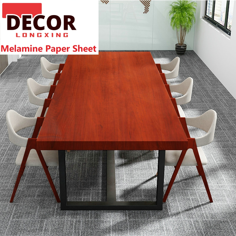 Factory Supply MDF Paper for Impregnating Laminating Wood Grain White Solid Color Mable 60g 70g 80g 90g 100g