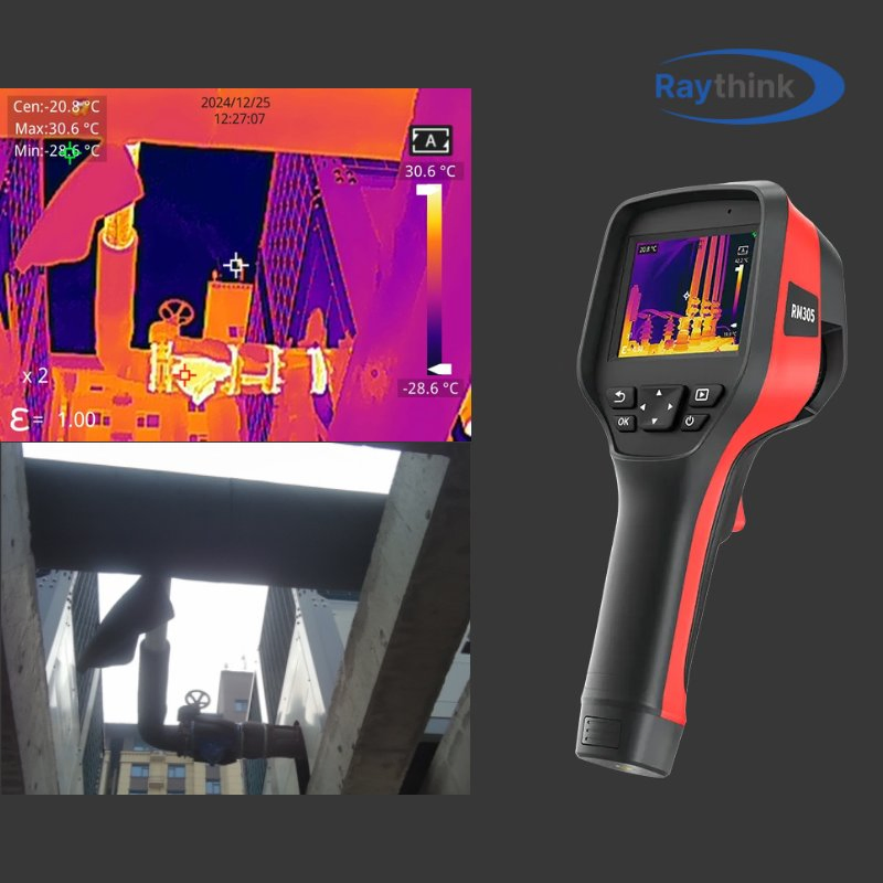 8X Zoom 5MP Handheld Thermal Imaging Camera Infrared Imager with 550°C Range, 10 Palettes, and Dual-Spectrum Fusion Imaging
