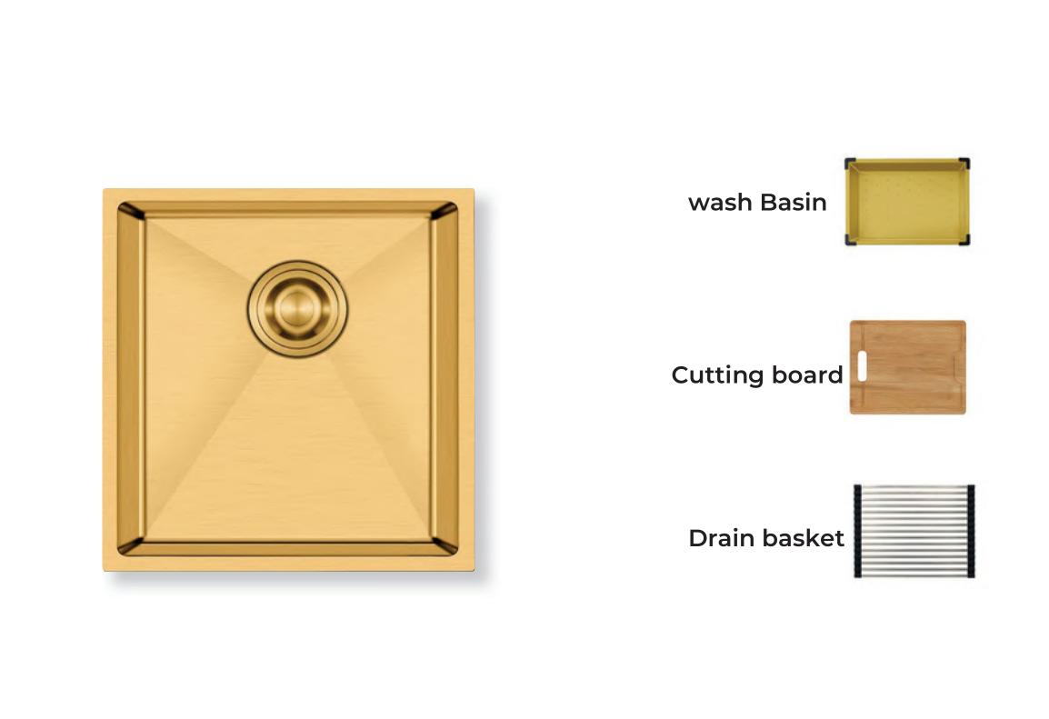 Factory Directly Sale Handmade Modern Stainless Steel Kitchen Sink Single Bowl