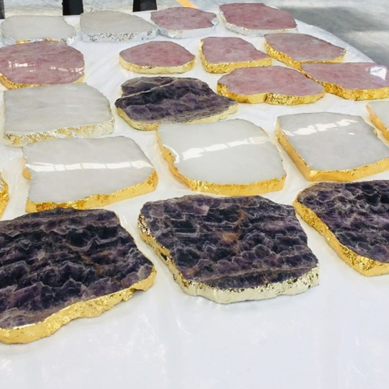 Purple Gold Edge Cheese Board for Food/Perfume