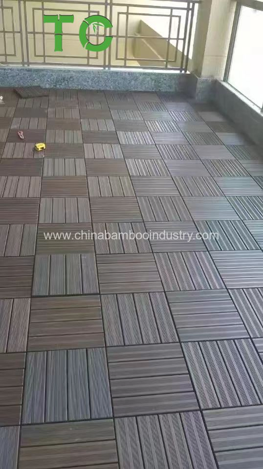 Напольная плитка из бамбука 300x300x33 мм для улицы
