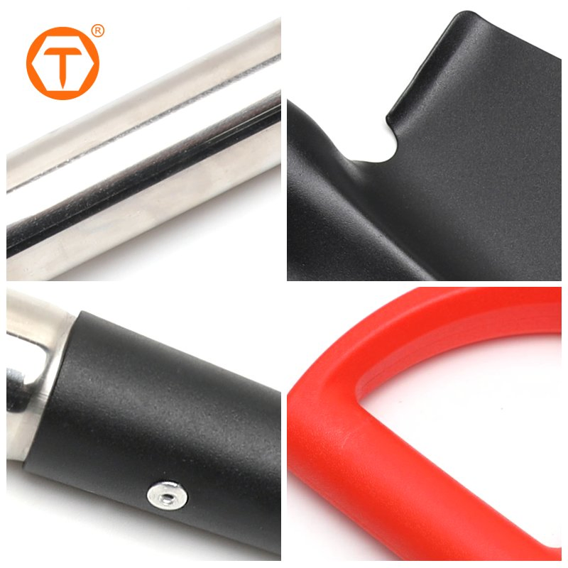 Outdoor Stainless Steel Handle Metal Spade Square Mouth Blade Metal Gardening Shovel for Yard Work