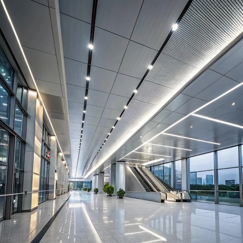Aluminum Lay in Ceiling Tile Perforation and T Black Groove Carrier