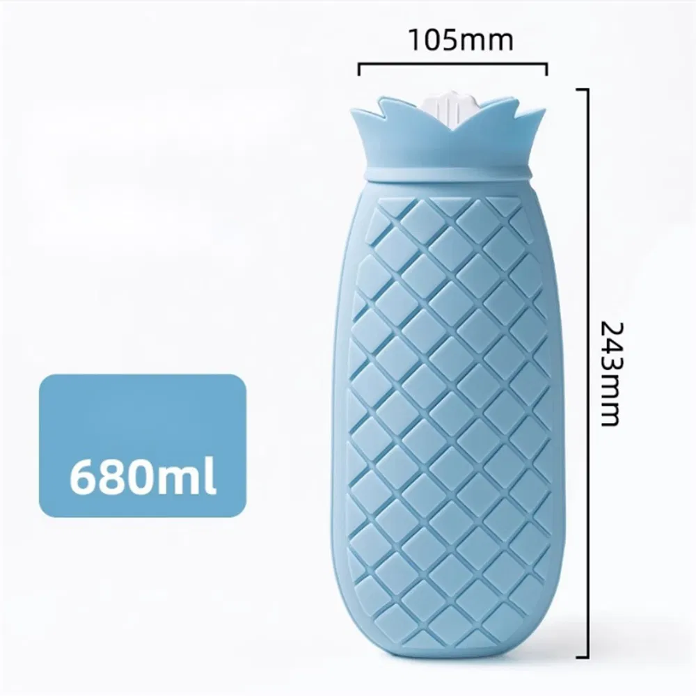 Winter Portable Sleeve Hot Water Bag Pineapple Model Water-Filled Silicone Hand Warmer