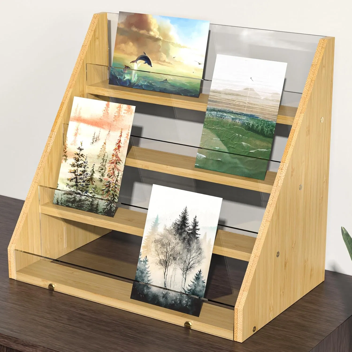 Bamboo Is Suitable for Displaying Family, Birthday, Wedding Photos, Postcards, Greeting Cards, and Display Racks