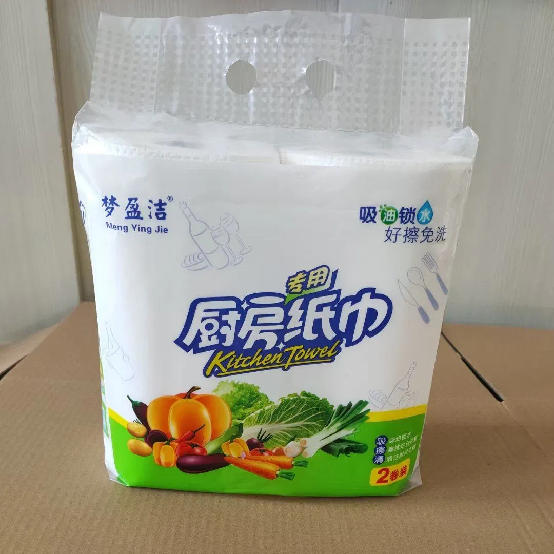 Virgin Wood Pulp High Absorbency Embossed Kitchen Paper Roll