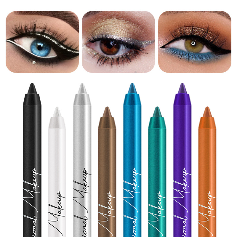 Ushas Bright Eyelash Pearl Flash Eyeliner Waterproof Lying Silkworm Pen 8 Color