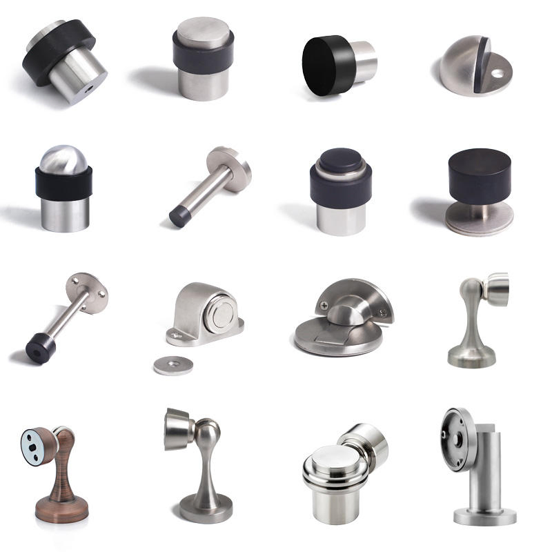 New Door Stopper Rubber Stainless Steel 304 Wall Mounted Door Stopper