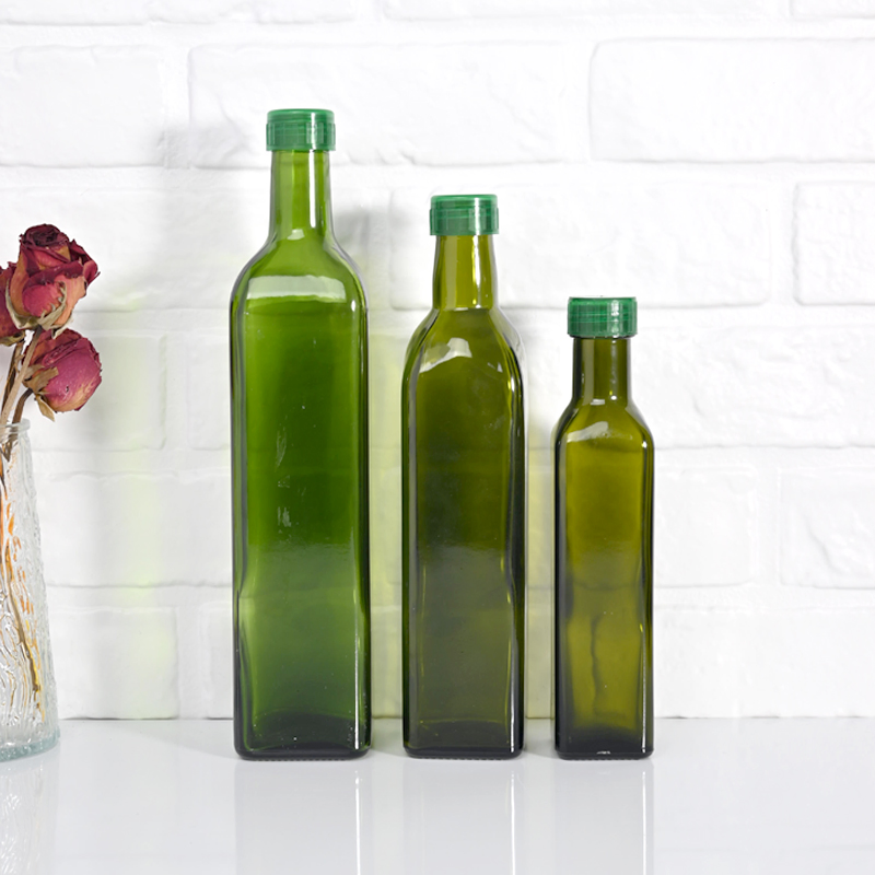 Wholesale 250ml 500ml 750ml Dark Green Empty Glass Olive Oil Bottle