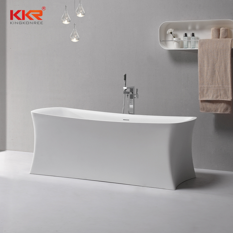Matt and Glossy Free Standing Acrylic Bathtub Heavy Stone Bathtub (KKR-B072)