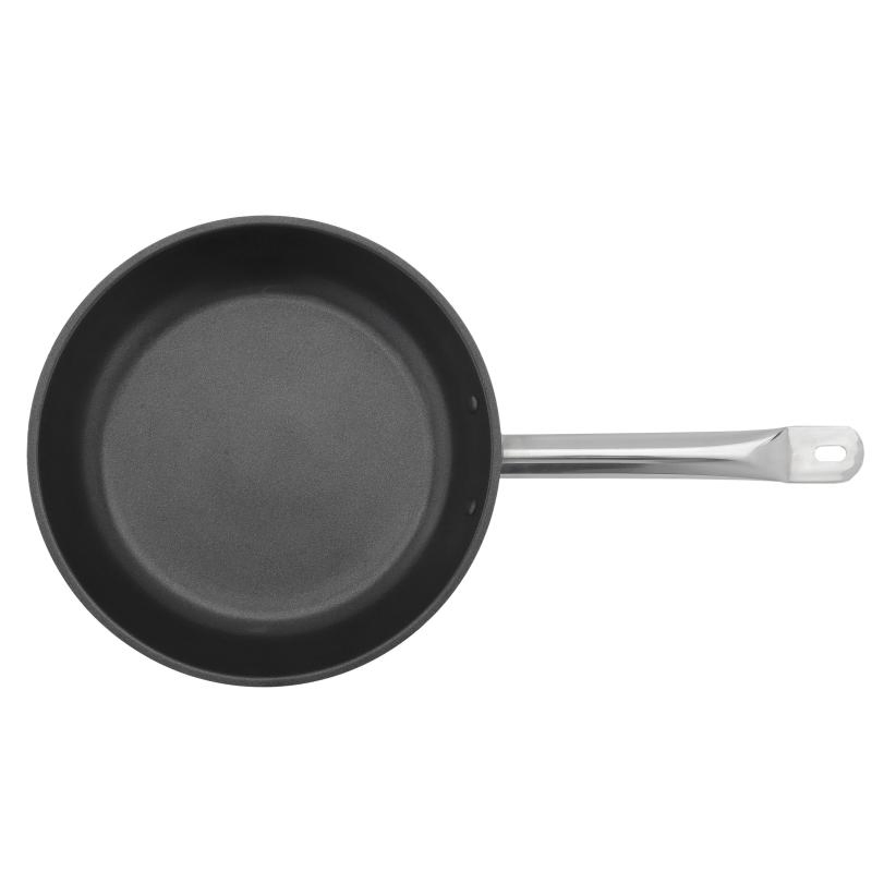 Daosheng OEM Factory Restaurant Kitchen Stainless Steel Flat Bottom Frying Pan Gas Wok Non Stick Coating Wok Pan