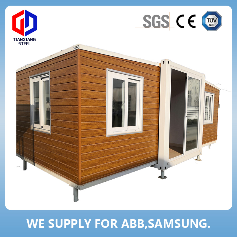 New Design Luxury Expandable Container House Prefab Container Shop with Balcony for Wholesale