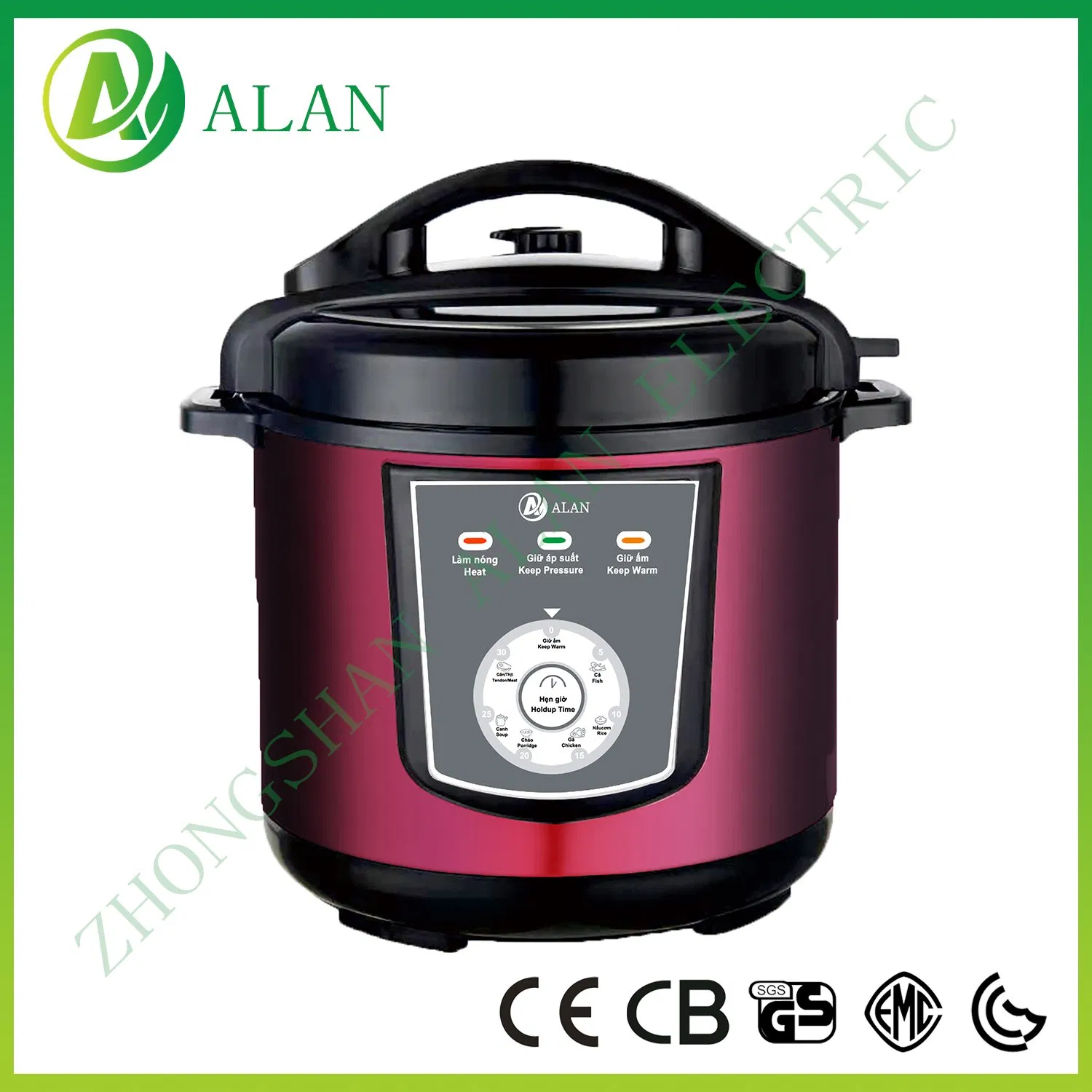 Alan 6 Qt Aluminum Alloy Non-Stick Liner Commercial Induction Large Electric Pressure Cooker Electric Multi Cooker